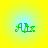 Green pixelated text 'Altz' on a yellow-to-cyan gradient background with four identical static frames.