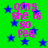 Green background with blue stars and pink text reading 'omg she is so pea' in four repeated sections.