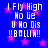 Blue background with pink stars and white pixelated text reading "I Fly High No lie U No Dis !!BALLIN!!" in two identical vertical sections.