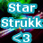 Animated icon with 'Star Strukk' text and '<3' symbols over a colorful, pixelated background.