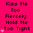 A static image displays repeated text phrases on a bright pink background with small pink hearts appearing in some
