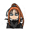 Five anime-style character portraits with distinct hair colors and accessories on a white background.