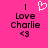 A static pixel art image with a bright pink background displaying 'Love Charlie' text and heart symbols.