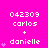 A bright pink background displays repeated text and heart symbols in a pattern with varying heart counts per