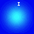 Four identical blue circular gradients arranged in a , each with a white 'I' character centered at the top against a solid dark blue background