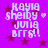 Pixelated text on a purple background with dark purple stars, displaying names and 'BFFS!!' with a heart symbol.