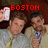 Two side-by-side pixelated images of a person in a light shirt and tie holding a microphone, with red text above reading BOSTON and REDSOX.