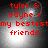 Red text on a grayscale background with four identical showing 'tyler & wayne r my bestestmy bestest friends' and varying light effects