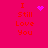 A bright pink background displays four identical red text blocks reading "I Still Love You" with animated purple pixel effects above each block.