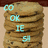 A pixelated brown object with light blue text and symbols arranged vertically on its surface.