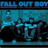 A 48x48 pixel animated contact sheet showing two frames of a Fall Out Boy-themed buddy icon with blue and green color schemes, featuring band-related imagery on the left and "Original Icons .com" text on the right.