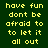 Pixelated text with yellow words on dark green background, highlighting different phrases in cyan across three