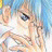 A 48x48 pixel animated buddy icon featuring a close-up of an anime-style character with blue hair and light skin, alongside text reading "Anime IM" on the right side against a black background.