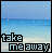 Animated contact sheet of a beach scene with pixelated text "take me away" overlaid on blue water and sky backgrounds, showing frame-by-frame color variations in the text.