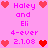 Pixelated pink background with repeated text and heart icons in red and magenta, showing two identical layouts side-by-side.