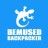 Pixelated blue background with white and light blue abstract shape above text reading 'Bali with Kids' in blocky letters.