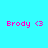 Pixelated pink text "Brody" with a heart symbol on cyan background, repeated in three of three identical icons