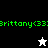 Green text 'Brittany<33' appears above a white star on black background and a black star on white background, with gray sidebars.