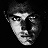 Pixelated grayscale portrait of a person's face with high contrast and dithering, displayed as a static buddy icon on black background.