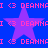 Blue background with repeating purple stars and pink text reading 'DEANNA' next to a heart symbol.