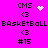 Pixelated icon with bright pink background showing repeated text and symbols in black, white, and light purple.