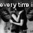 Black-and-white animated icon shows a couple kissing with text reading "every time i kissed you" and "i kissed an angel..." in pixelated font.