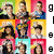 A grid of nine pixelated character portraits with varied backgrounds and clothing, each in a distinct color-coded square.