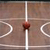 Static 50x50 pixel icon depicting a basketball court with white lines and a red ball at center, rendered in low-resolution pixel art style on brown background.