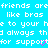 Pixelated text on a bright blue background with two pink heart symbols replacing letters in 'support' across multiple lines.