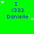 Green background with blue text 'I <333 Danielle' repeated in a , white stars scattered around each instance