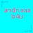 Pixelated blue background with repeating pink text 'andriaaa b4u' and small blue star icons in corners.