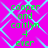 A static image with a bright pink background and light blue geometric patterns, featuring repeated green text reading "cooper and caitlyn 4 ever" in pixelated font.