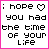 A 3x2 grid of six identical pixel-art frames showing a white background with black text and pink heart symbols, each frame bordered by a thick pink outline.