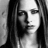 Black-and-white portrait of a person with long hair and dark eye makeup, overlaid with purple text reading "Hi, I'm aposer" in