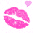 Two pixelated pink lips icons with a heart above each, displayed side-by-side in a contact sheet format.
