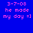 Four pixelated display identical text on blue and cyan backgrounds with pink lettering
