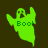 Green ghost-shaped figure with arms raised, displaying 'Boot' text on dark background; two color variations shown.