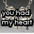Animated sequence showing a broken heart necklace with text overlays expressing emotional distress and betrayal.