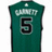 Green jersey with 'CLARKE' and number '5' on back, transitioning to text overlay reading 'welcome to the CELTICS' over the same jersey.