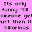 Pixelated text on a split background of pink and white, with repeated phrases in black block letters.