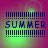 Four identical display 'SUMMER' text with blue pixelated bars on a pink and green gradient background