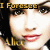 four identical pixelated images showing a person with dark hair and red lips, overlaid with text reading "I Foresee..." and "Uke" in yellow