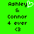 Green background displays black text 'Ashley & Connor 4 ever <3' with a white pixelated heart replacing the 'y' in 'Ashley' on the left side.