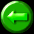 Nine green circular icons with left-pointing arrows arranged in a , each icon has a glossy appearance and subtle shading variations