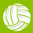 Pixelated volleyball icon on green background with pink text reading "He'll get over it!" and "Volley ball or Boyfriend HMMM??"