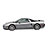 Static pixel art of a silver sedan with black wheels and dark-tinted windows viewed from the side against a white background.