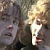 Pixelated image with two people on left, blue text and purple dots on right, mushroom icon below text.