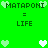 Green background with pixelated text and heart symbols arranged in two , each containing 'MATAPONI' flanked by hearts above '=' and 'LIFE' below