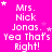 A bright pink background displays repeated white text reading "Mrs. Nick Jonas. Yea That's Right!" with small white stars scattered throughout.