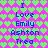 Pixelated text reads "I Love Emily Ashton Trea" on a pink background with green heart pattern, repeated twice in vertical